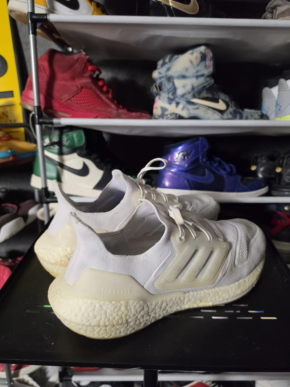🔥 adidas White Ultraboost 22 Knit Slip-On Sneakers Men Size 11.5